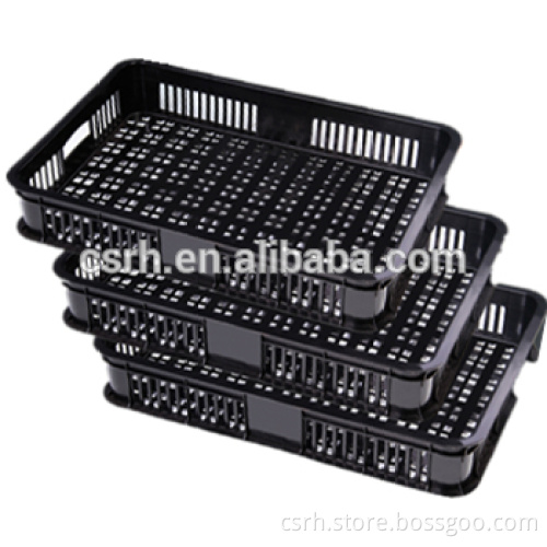600*400*100mm RH-VFB01 Plastic Hollow out Basket for vegetable & Fruit rack for Sale